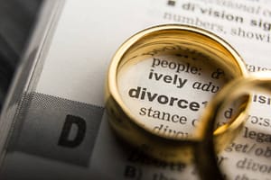 Divorce and separation Removed wedding rings over dictionary definition of divorce
